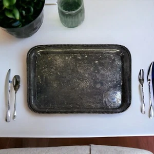Vintage International Silverplate Serving Tray 04410/2 10.25”x8” - Picture 1 of 11