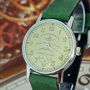 Vintage Armbanduhr UdSSR Sturmanskie Soviet Watch Pobeda 2602 Yuri Gagarin - Bild 1 von 16