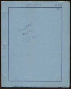 JOHN HART - SCRIPT SIGNED - Picture 1 of 3