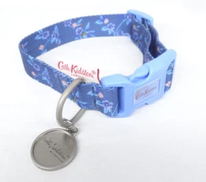 Cath Kidston London Floral Hundehalsband mit Rohling auf einer Seite Etikett für Gravur - Bild 1 von 7