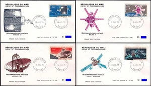 MALI 1970-7-13 Satellite Communication,Intelsat III,Molniya I,Symphony,Radar,FDC - Picture 1 of 1