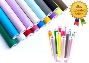 10m Klebe Rückseite Kunststoff Tapete Aufkleber PVC beschichtet Fablon Schild Vinyl Schlafzimmer - Bild 1 von 34