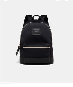 MIMCO Backpack Black Brunswick Light gold Logo BNWT RRP $249 New - Picture 1 of 5