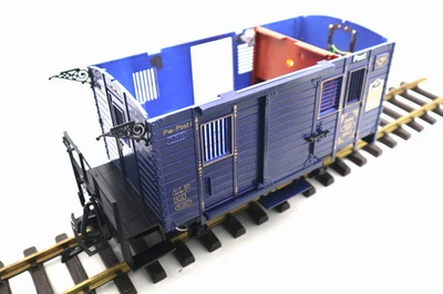 LGB, 3019, G, Illuminated 1985 Anniversary Blue Postal Car, C-4 Fair - Image 1 of 4