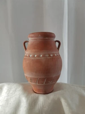 Greek Style Pottery Vase 6 Inches Tall - Image 1 of 2