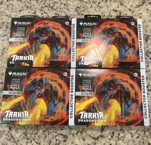 *NEW* *SEALED* Mtg Tarkir Dragonstorm Omega Collector Booster Pack x4 - Picture 1 of 3