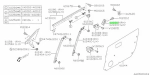 Guide Assembly Door, Right For: Subaru Impreza GDA GDB WRX STI 01-07 - Picture 1 of 1