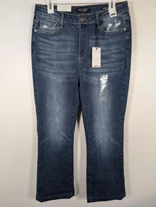 Jeans Judy blu donna 11/30 blu scuro vita alta slim bootcut denim invecchiato - Foto 1 di 16