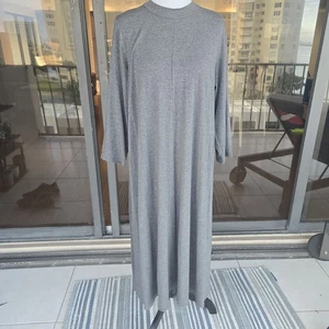 Eileen Fisher Tencil Jersey Dress Sz XLarge 3/4 Sleeve Grey Langenlook Soft - Picture 1 of 10