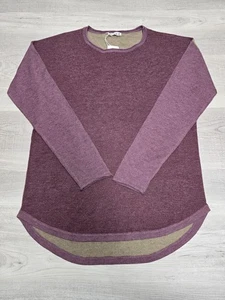 Smartwool Shadow Pine Sweater Womens M Wool Blend Colorblock Long Sleeve New - Picture 1 of 12