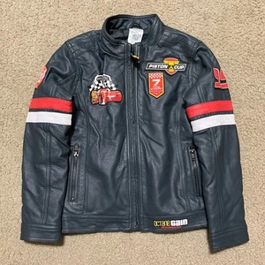 Disney Lightning McQueen Leather Sports Racing Jacket Kids 5/6 - Picture 1 of 6