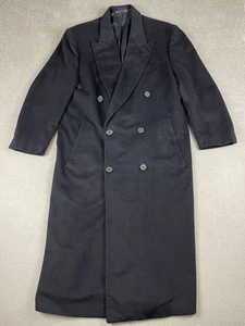 Neiman Marcus Loro Piana  100% Cashmere Coat Black Men's 38 SHT Double Breasted - Picture 1 of 19