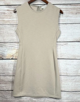 Club Monaco Sheath Dress Womens Size 2 Beige Sleeveless Round Neck NWT - Image 1 of 4