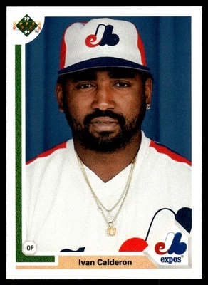 1991 UPPER DECK BASEBALL CARD IVAN CALDERON #786 MONTREAL EXPOS 6997 - Image 1 of 2