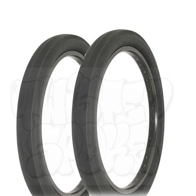PAIR Ralson Slick Street BMX Freestyle Park Tires Black w/ Blue Line 20 x 2.125 - Image 1 of 2