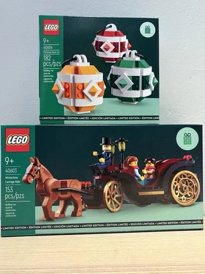 LEGO Adornos de Navidad 40604 y Carro de Invierno 40603 - NUEVO Sellado Foto 1 de 2