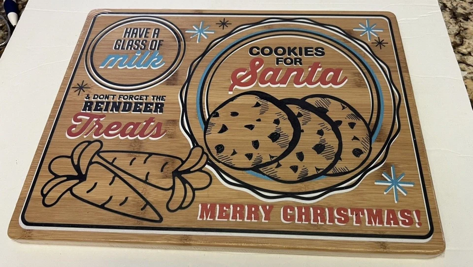 Farberware Bamboo Chercuterie Board for Santa's Snacks - 14"W "T