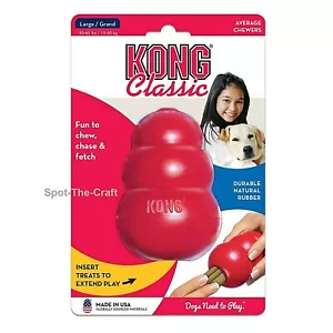 Kong Classic Large Dog Chew Toy Red L - Picture 1 of 3