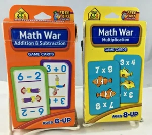 Math Wars Add & Subtract 6 And Up/ Multiplication 8 & Up School Zone Cards - Picture 1 of 2