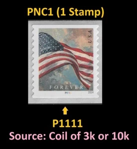 US 5881 Flag F PNC1 APU P1111 (from 3k/10k coil) MNH 2024 - Picture 1 of 1