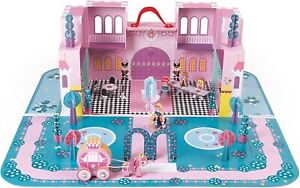 Janod Enchanted Castle Princess Palace Playset with Carrying Case-Colorful 2