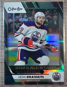 2023-24 OPC O-PEE-CHEE HOCKEY LEON DRAISAITL BLACK RAINBOW FOIL #067/100 #538 - Picture 1 of 2