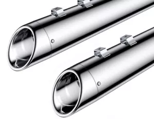 4.4" Exhaust End Tips Chrome Only for SHARKROAD 4.4" Megaphone, Nice Style - Picture 1 of 2