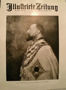 Kunstdruck XL von 1911 Ferdinand König der Bulgaren nach Johann Mrkvitchka - Bild 1 von 1