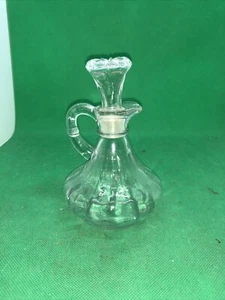 kleine Glaskaraffe Glas Kanne Deko Essig Öl Tischdeko Dressing Kännchen Retro - Bild 1 von 5