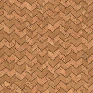 Sallie Tomato Natural Chevron Lite Cork Fabric 1/2yd - Picture 1 of 1