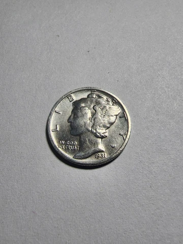 1931-S Mercury Dime -GEM COIN  ERROR on Reverse & Double Die on OBVERSE- DDO Cover