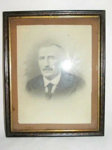 01G1 ANCIEN CADRE NOIR ET DECORS FEUILLES DE VIGNE DORE NAPOLÉON III FIN XIXe   - Foto 1 di 6