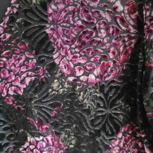 Catherines Burnout Velour Open Front Top 0X 14W / 16W Floral Casual Cardigan - Picture 1 of 6