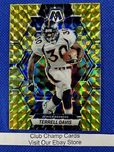 2023 #73 Terrell Davis Panini Mosaico Fútbol Amarillo Reactivo Prizm Broncos - Imagen 1 de 2