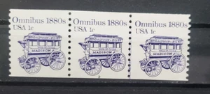 US. 1897  1c. Omnibus 1880s. Transportation Coils. PNC3  PLATE NO2 MNH. 1983. - Picture 1 of 3
