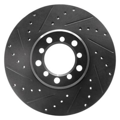 For Mercedes-Benz 560SEL 90-91 Brake Rotor DFC Premium Drilled & Slotted Front - Image 1 of 4