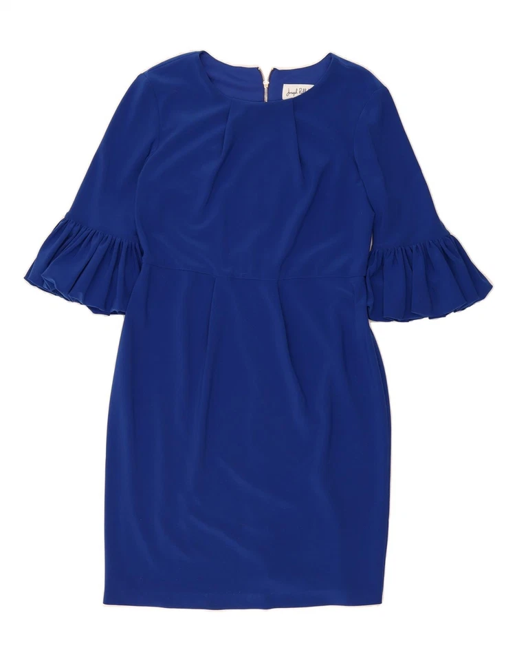 JOSEPH RIBKOFF Womens 3/4 Sleeve Sheath Dress UK 16 Large  Blue DF05 - Image 1 of 3