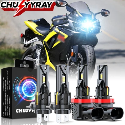 4 peças lâmpadas de faróis de LED para Suzuki Vstrom 1000 2014-2016 2018 2019 H7+H11 - Imagem 1 de 4