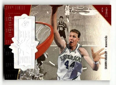 1998-99 SPx Finite Spectrum #105 Shawn Bradley SP Short Print 48/250 Mavericks  - Image 1 of 2