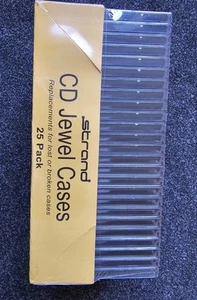 Strand Cd Jewel Cases 25 Pack Replacements For Lost Or Broken Cases - Afbeelding 1 van 2