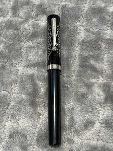 Vintage Sheaffer No ~ Nonsense Ballpoint Pen ~ Black And Silver With Scroll - Picture 1 of 8