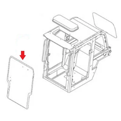 0880865301 Vidrio de cabina de ventana delantera para minicargadora Takeuchi TL240 TL250 Foto 1 de 4
