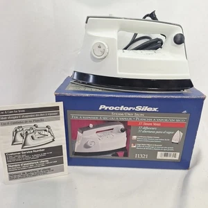 Vintage Proctor Silex Reversible Cord Electric Steam Dry Iron I1321 w/ Box Works - Picture 1 of 11