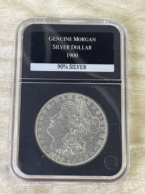 1900 O Morgan Silver Dollar $1 Brilliant 90% Silver Certified In Case - Image 1 of 2