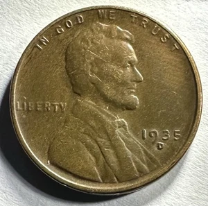 1935 D LWC with 30-Degree CCW Rotated Die, Copper Alloy WOODY + RPM ERRORS F- VF - Picture 1 of 17