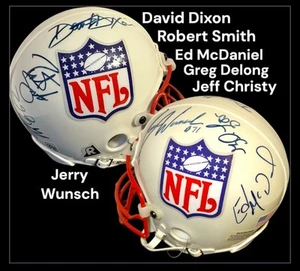 MULTI 6 PLAYER VIKINGS BUCS AUTOGRAPHED SIGNED NFL MINI HELMET wCOA L@@K - Picture 1 of 8