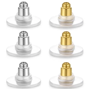 Formulen 100pcs Fishhook Earring Backs Replacements for Stus - Bullet Clutch - Picture 1 of 8