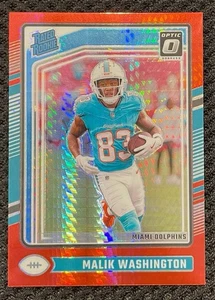 Panini Donruss Optic 2024 - Clasificado Novato Malik Washington #272 Rojo Hyper RC - Imagen 1 de 2