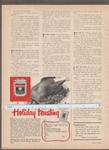 Brandywine Mushrooms 1956 revista AD~HOLIDAY TURKEY~Brimm's Plasti-liner~Ben-Mont - Imagen 1 de 2