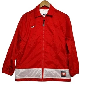 Vintage Nike Jacket Boy's Large Red 14-16 Nylon Full Zip Windbreaker* - Picture 1 of 11